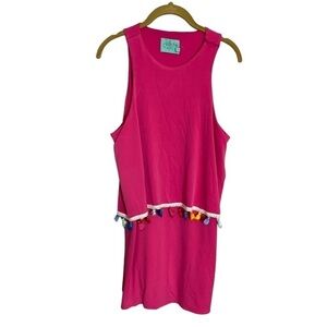 Judith March Hot Pink Tassel Dress Large